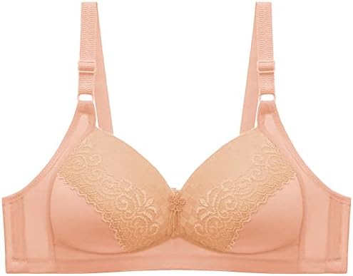 Sutiãs de renda para mulheres sem arrue, cobertura completa Minimizer sem fio sutiãs com favo de mel almofada interna Comfort Sleep Bra