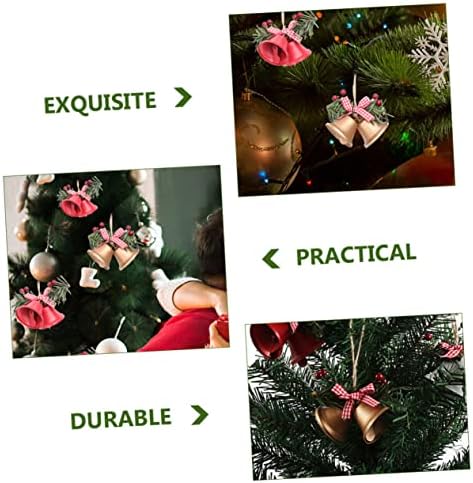 Galpada Decoração de casa 24 PCs Natal pendurado metal favorece árvore Golden Diy Xmas Bell fornece feriados A agulhas de