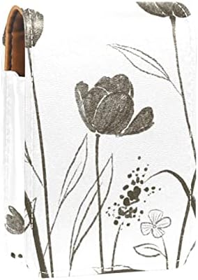 Mini maquiagem de Oryuekan com espelho, bandeira de batom de bolsa de embreagem, tulipa de flor vintage floral pastoreável