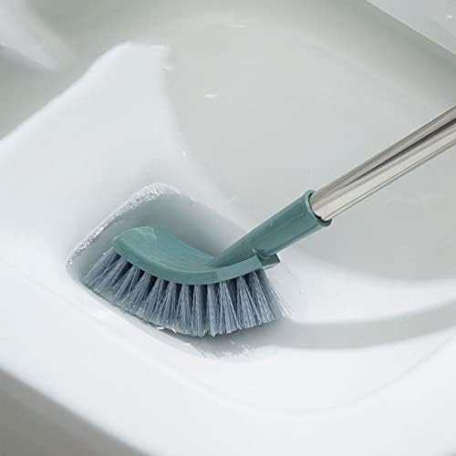 Acessórios para banheiros de escova de escova de vaso sanitários IEEMEMTS Conjunto de banheiros, alça de escova de limpeza macia com esponja de aço inoxidável, maçaneta longa