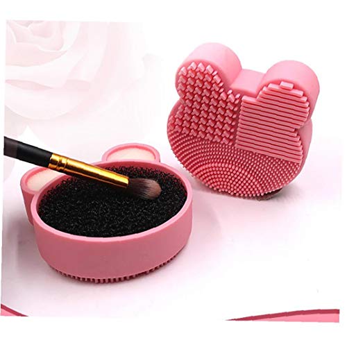 1pc Brush de maquiagem de silicone tapete de limpeza molhado usa dupla usa limpador de pincel Ferramenta de lavagem comciais de escova em forma de pincel Ferramenta de beleza feminina