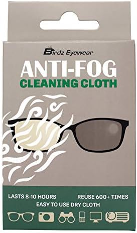 Birdz Anti -Fog Fácil de usar pano reutilizável para óculos livres de nevo