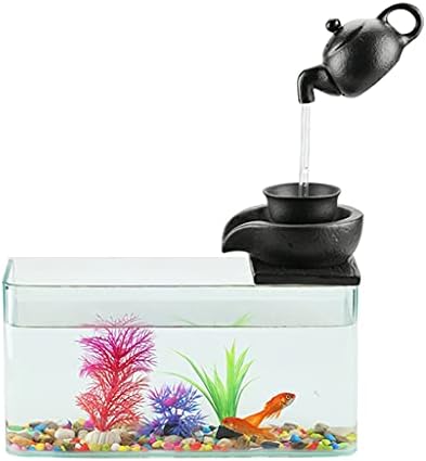Hanxiaoyishop peixe tigela criativa de água de água de água de vidro de desktop de vidro circulando ornamentos de