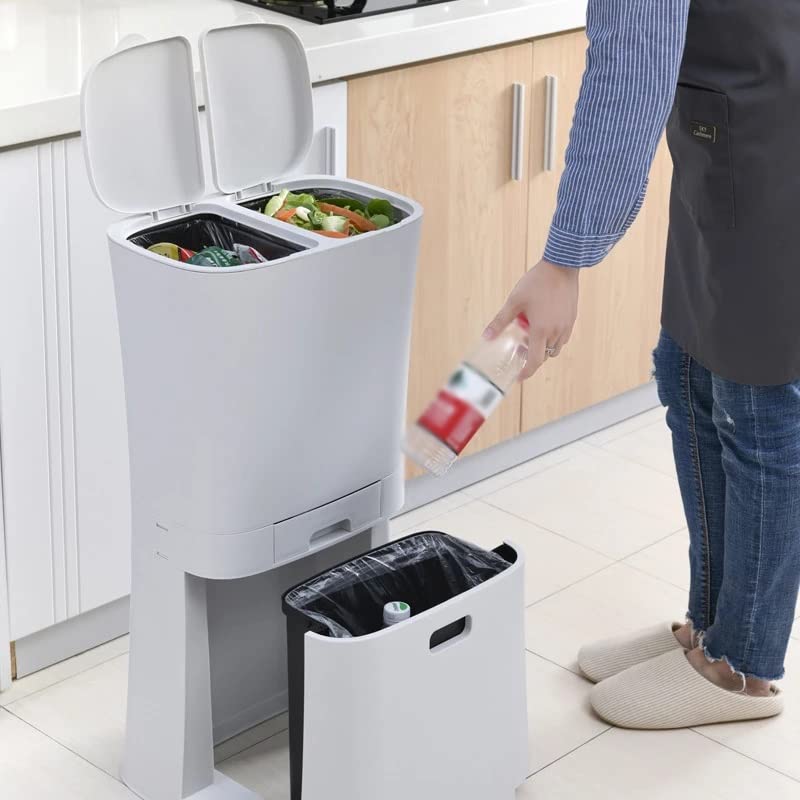 Lixo da cozinha zhaoleei pode classificar a sala de estar seca e molhada separação lixo grande lixo lixo