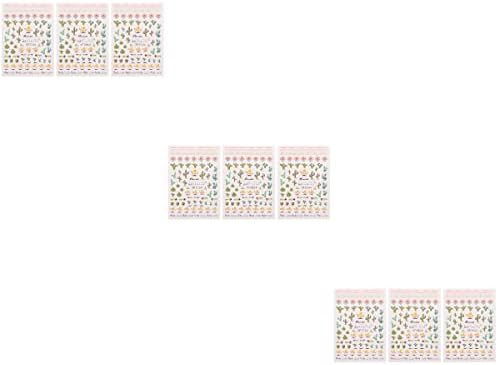Sosoport 9pcs cactus stickers unhas dicas de unhas para mulheres meninas senhoras （xf3064） unisex