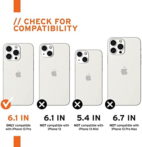 Urban Armour Gear UAG iPhone 13 Pro Case [tela de 6,1 polegadas] Civil, Silver & iPhone 13 Pro [tela de 6,1 polegadas]