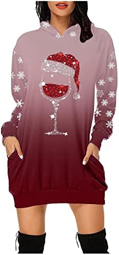 Vestido de inverno de Ruziyoog para mulheres Trendy Wine Glass de vidro com mole