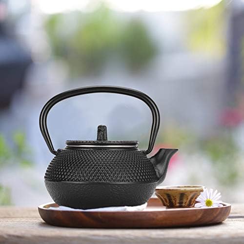 Chaleira de chá de ferro fundido, 0,3L Uso de ferro em casa com filtro modelado em caldeira de chá japonês para