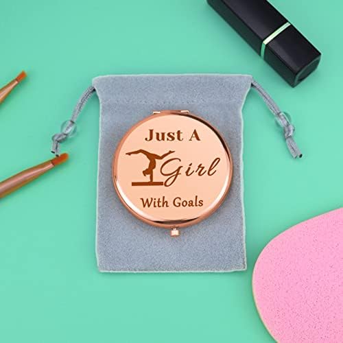 Presentes de ginástica Ginástica Gifts Presentes de amantes para mulheres Compact Makeup Mirror Inspirational Presente para meninas