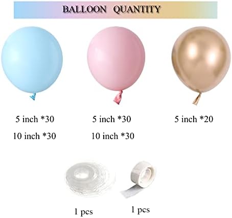 142pcs Gênero revelam kits de guirlanda de balão Chrome Metallic Latex Balloons para festa de aniversário Celebration