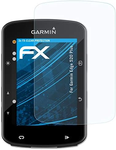 Atfolix Screen Protection Film Compatível com Garmin Edge 520 Plus Screen Protector, filme de proteção Ultra-Clear FX