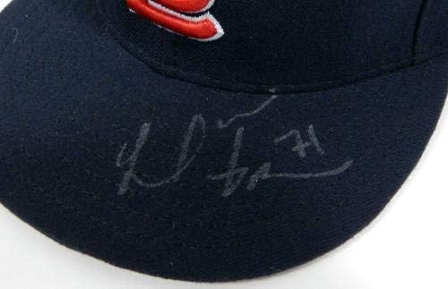 St. Louis Cardinals Sam Freeman #71 assinado Blue Hat Auto 7.5 STLC0562 - Chapéus autografados
