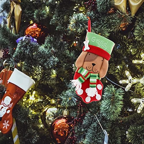 Meias de Natal Saco de meias de Natal e meias suspensas de Natal para decoração de festa e desenho animado de Natal