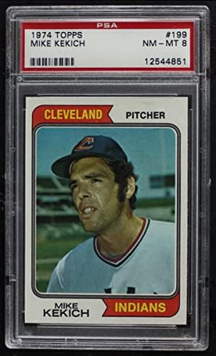 1974 Topps 199 Mike Kekich Cleveland Indians PSA PSA 8,00 índios