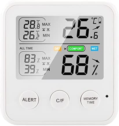 JEUSDF Temperatura digital e umidade do medidor multifuncional Tabela de temperatura e umidade eletrônica multifuncional