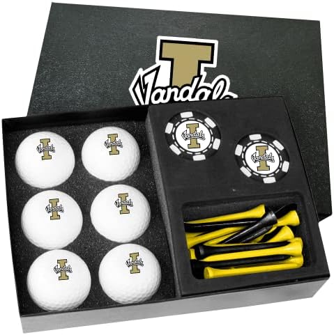Golfballs.com Idaho Vandals Presente com lascas de poker preto - bolas em branco