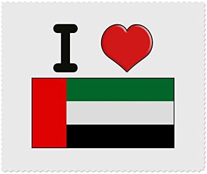 Azeeda 2 x 'I Love United Arab Emirates' Microfibre Lente/óculos Limpeza de panos de limpeza