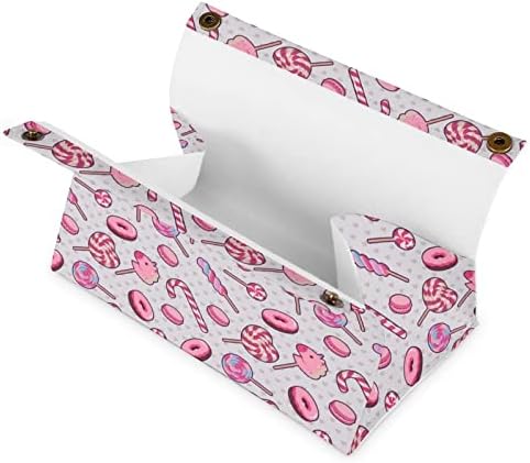 Doces rosa com corações capa de papel de lodaçação facial organizador de caixa de gabinete de guardana