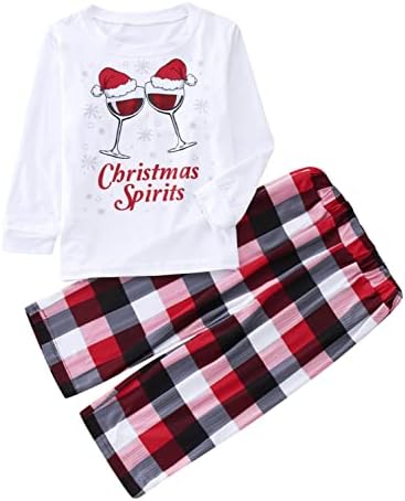 Homens de Natal Papai Prinha Blusa Tops PJS Definir calças roupas de família Pijamas Família correspondente de pijama de fundo