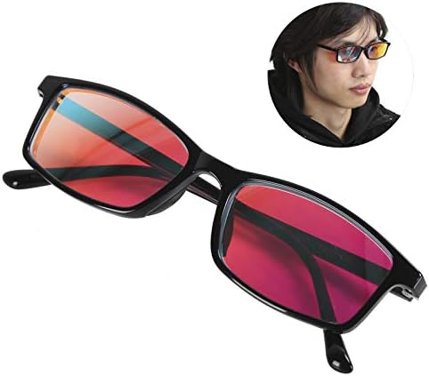 Estilo completo de óculos cegos de cor, óculos corretivos, óculos de correção de cor de cor, óculos de fraqueza da cor,