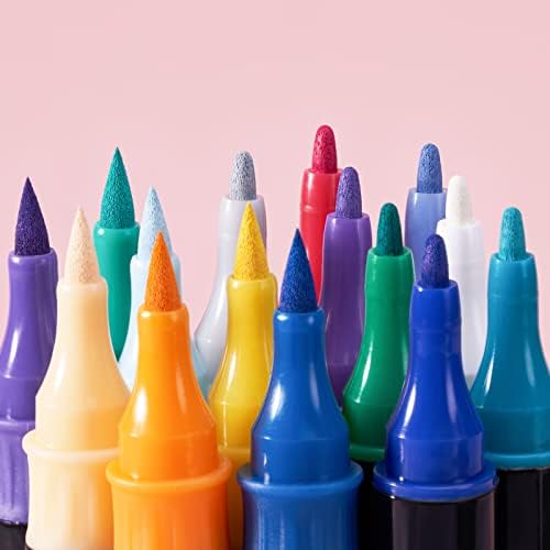 Pacote de canetas de tinta acrílica ARRTX, 54 cores Pincel ponta para pintura de pedra, ponta extra de escova, marcadores de pintura