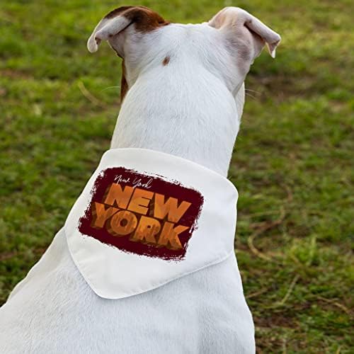 New York Art Pet Bandana Collar - Cola de cachecol gráfico - Cityscape Dog Bandana - L