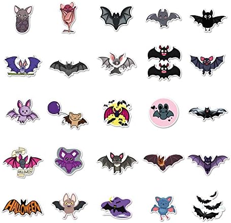 Muingzhuo Bat adesivos, pacote de 50pcs, adesivos de animais estéticos de desenho animado fofos, adesivos de vinil,