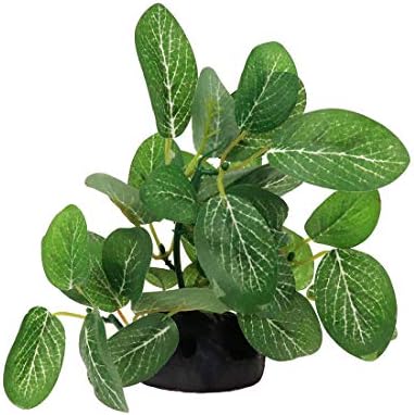 Semetall Plantas de aquário artificial de plástico Decorações de tanques de peixes de árvores verdes, plantas para decorações de aquários