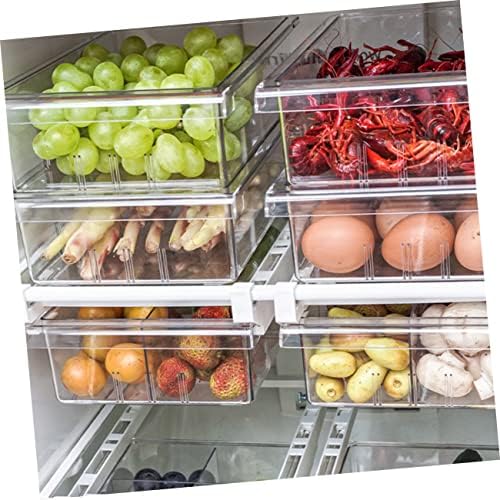 Zerodeko 1pc Ga gaveta da geladeira caixas de armazenamento para prateleiras prateleiras de armazenamento plástico recipientes