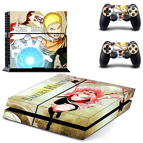 Anime Hnarutong e Nborutom Sasuke Kakashi Itachi PS4 ou PS5 Skin Stick para PlayStation 4 ou 5 Console e 2 Controllers Decals