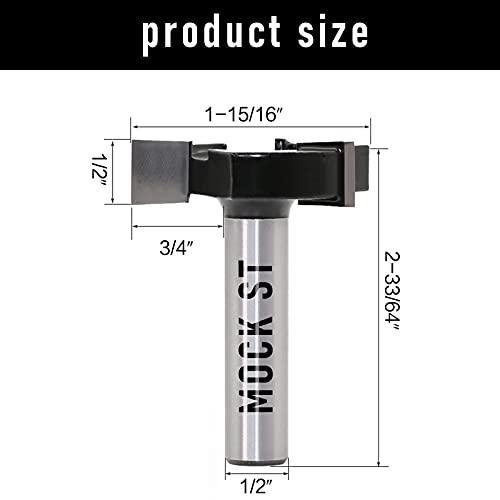 CNC Spoilboard Surfacing Router Bit 1/2 Shank, 3 flautas Cutter de moagem de madeira