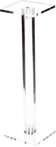 Plymor Clear acrílico quadrado de barbell Pedestal Display Riser 12,5 polegadas x 6 polegadas x 6 polegadas