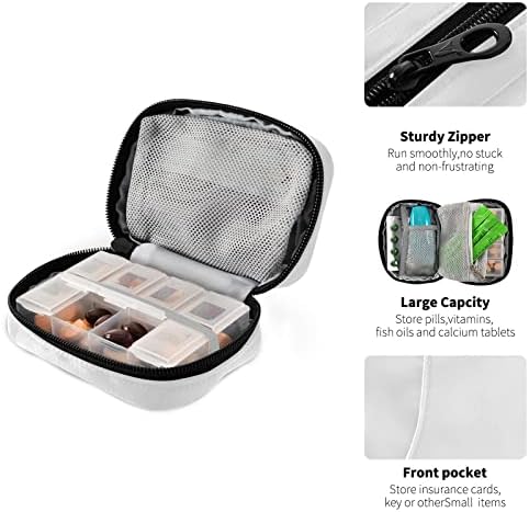 Caixa de organizador de pílula de bolsa de capa de pílula de girassol com zíper portátil de peixe de peixe portátil Case de remédios