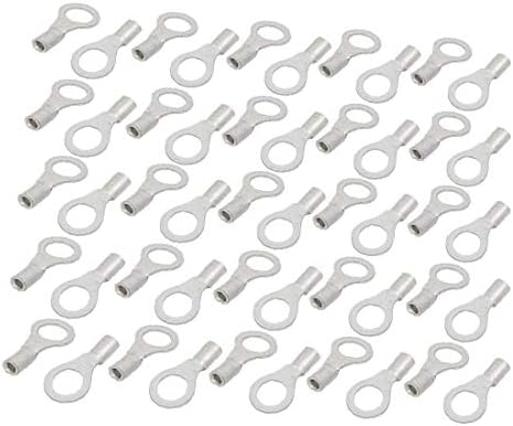 X-Dree 50pcs RNB1.25-5S Tipo de língua de anel nua Terminais não isolados para arame AWG 22-16 (50 UNIDS RNB1.25-5S Terminales