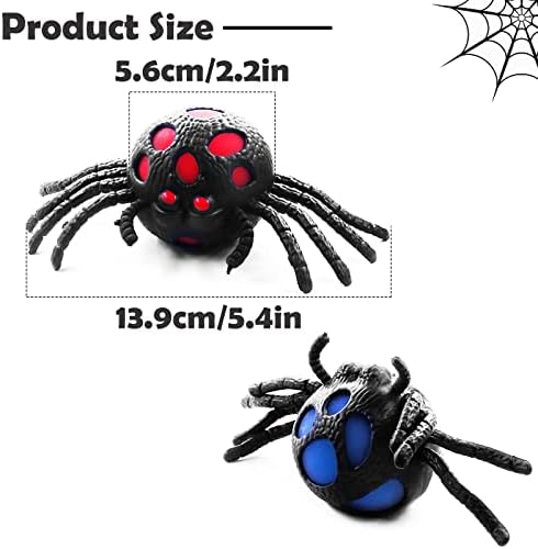 Gutiquenjj Spider Stress Balls Toy-2 PCs Spider Sishy Toys Bolas de estresse para adultos, crianças Spraid Spide Squeeze Toy