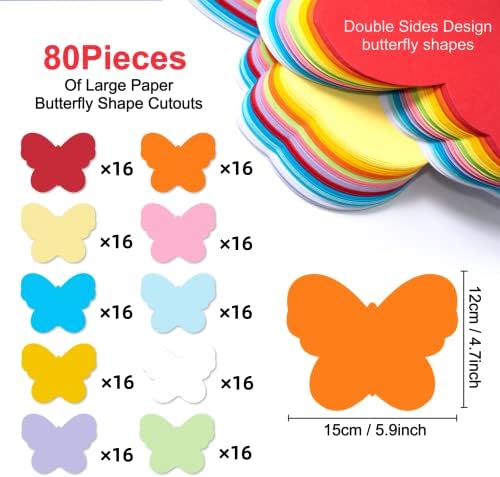 160pcs recortes de borboletas de borboletas decorações de tábua de bulletim decoração de quadro -negro para sala