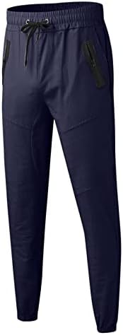 Combinar calças de carga masculinas Calças de corredor de carga masculina estica as calças cônicas atléticas com bolsos