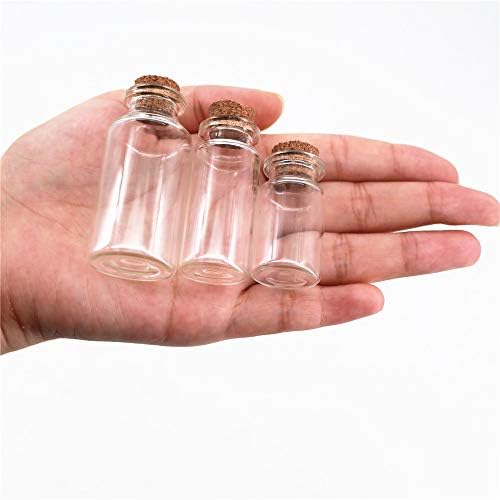 27pcs 10ml Cork Stoppers pequenas garrafas de vidro, garrafas de mini poções de decoração de bricolage, garrafas desejando, garotas