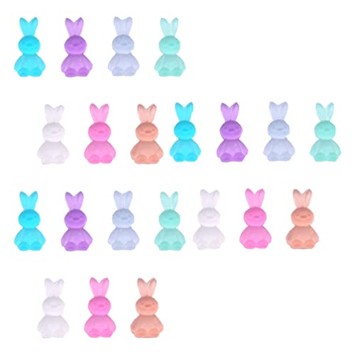 Charms de unhas de Páscoa Decoração de coelho: 30pcs Jelly Bunny Unh Nail Art Decals 3D Manicure Charms Decorações