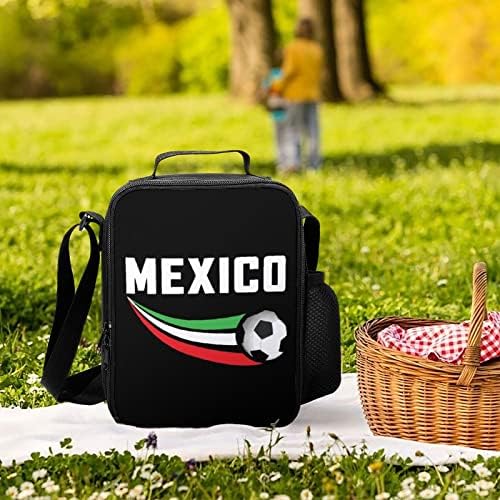México Bandeira de bandeira de bandeira México bolsa de lancheira à prova de vazamentos com taças de folhas com alça de