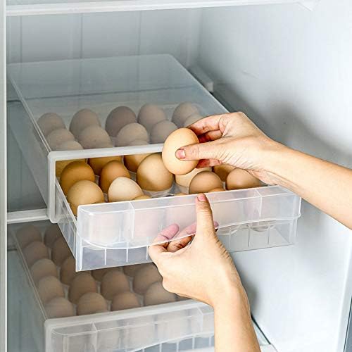 Caixa de gaveta da caixa de ovos da Anncus Caixa de armazenamento de gaveta de geladeira Bandeja de ovo transparente de plástico