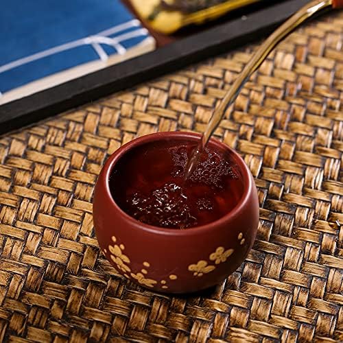 Dahongpao Tea Bowl Zisha Copo de chá pintado à mão Blum Blossom xícara de xícara de xícara de sombra fria de chá de