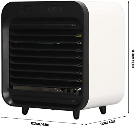 Ar condicionado portátil, 200 ml de refrigerador de ar evaporativo, resfriador de ar de mesa USB com 3 níveis ajustáveis ​​para o