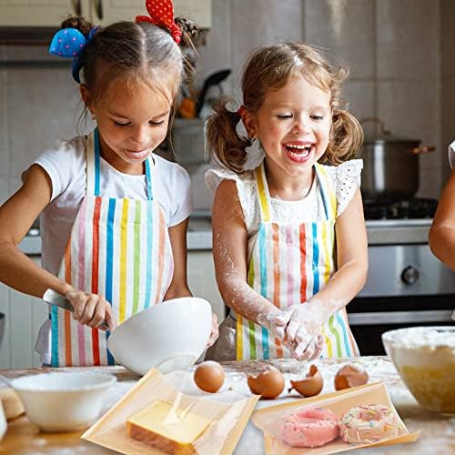 Sacos de padaria de 100ct de 100ct, que se sabem a calor, com biscoitos para embalagens de biscoitos, 7,1x7,5 polegadas de