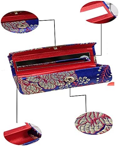 WiiailooLo Lipstick Case Classic tecido de batom de cetim de cetim Ladies Ladies Retro Floral Lipstick Case Organizer Lipstick