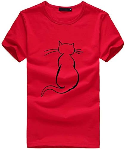 Trabalhar camisas Mulheres Manga de gato casual Plus Tops Imprimir camisetas mulheres tamanho de camisa curta Blusa Meninas