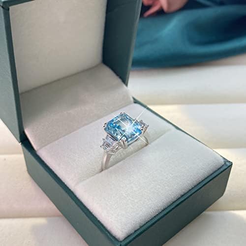 Blue Diamond Jewelry Weaking Weanding Noiving Rings Teens Trendy