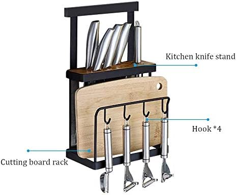 Irdfwh parede montada em parede de armazenamento duplo suporte de faca de faca de cozinha ferramentas de utensílios domésticos