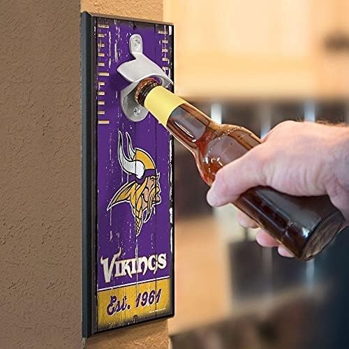 WinCraft NFL Unisex-Adult 5x11 Wood Sign Bottle Abridor