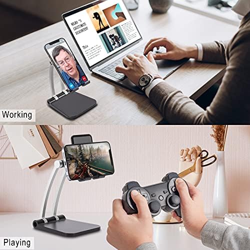 Suporte de suporte de comprimido ajustável nuômico, mesa de suporte do iPad dobrável com base pesada, Stand Universal Desktop Compatível com iPad, Tab Galaxy, Fire HD e Surface Pro